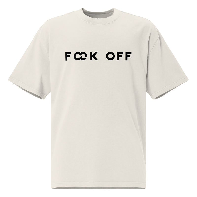 F**k Off Bone Oversized Faded Tee