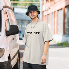 F**k Off Bone Oversized Faded Tee